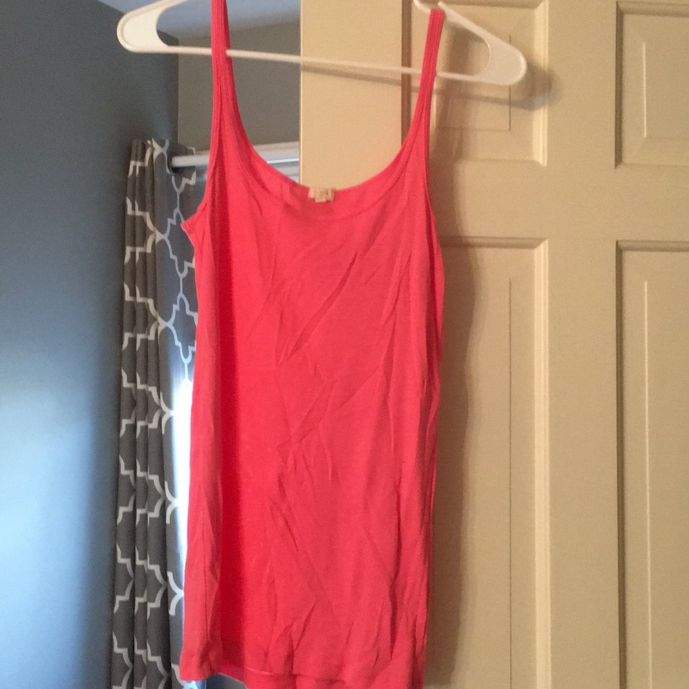 Pink j crew tank top